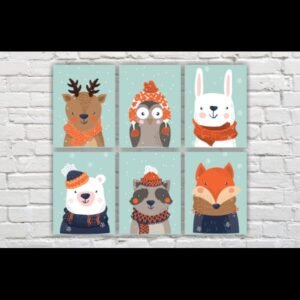 Animalitos silvestres en la nieve