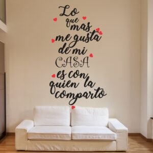 Lo que mas me gusta de mi casa es con quien la comparto