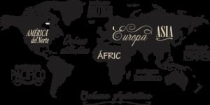 Mapamundi con nombres