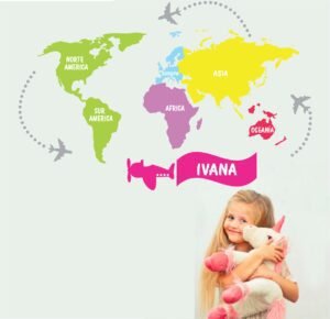 Mapamundi colorido 2