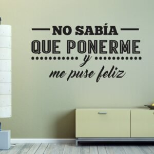 No sabia que ponerme