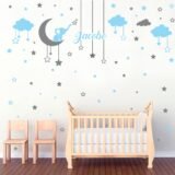 Luna y Elefante Niño (nombre personalizado)