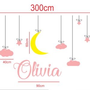 Estrellas Colgantes Niña (Nombre Persoanlizado)