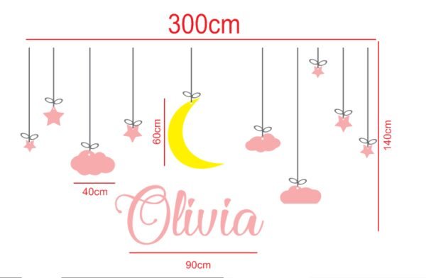 Estrellas Colgantes Niña (Nombre Persoanlizado)
