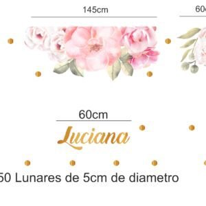 Flowers watercolor (Nombre Personalizado)