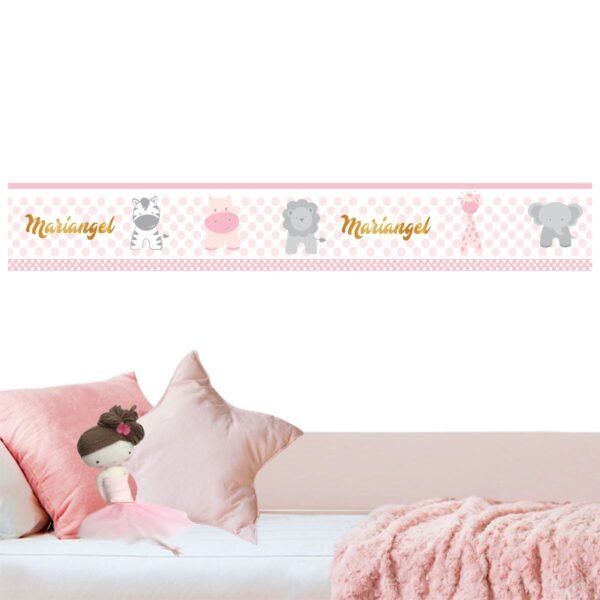 cenefa Animales Tiernos (Nombre Personalizado)