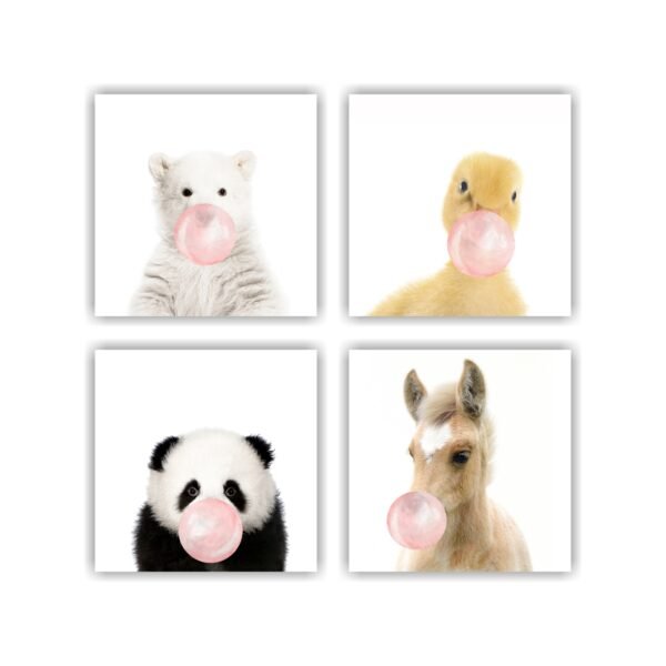 Retablos Animals Pink Bubble Gum E
