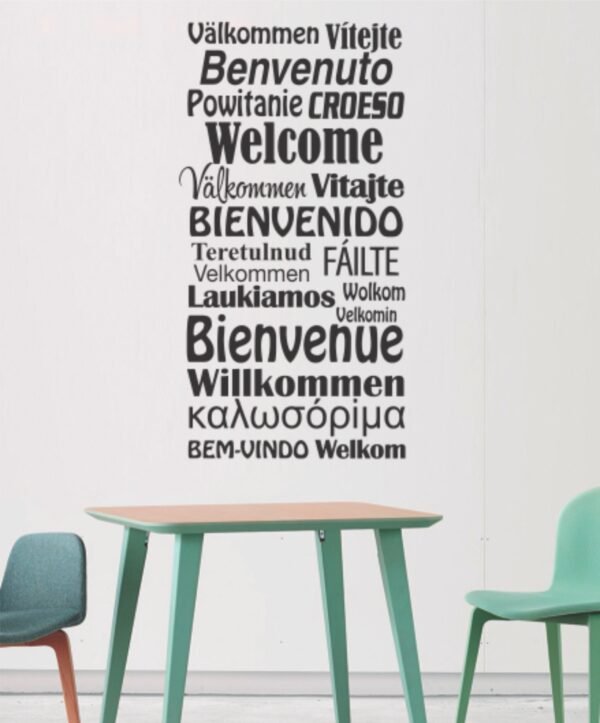 Bienvenido varios idiomas