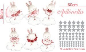 Vinilo Conejitas Bailarinas 3