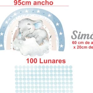 Arco Iris Elefante(Nombre Personalizado)