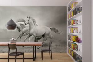 Mural Caballos Blanco y Negro (valor por M2)