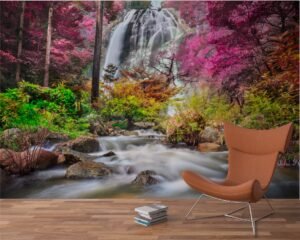 Mural Paisaje con Flores Violetas (valor por M2)