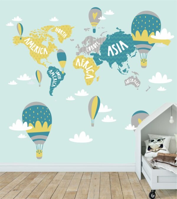 Mural Mapamundi y Globos (valor por M2)