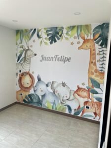 Mural Safari Watercolor(Valor por M2)