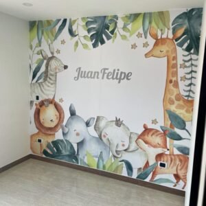 Mural Safari Watercolor(Valor por M2)