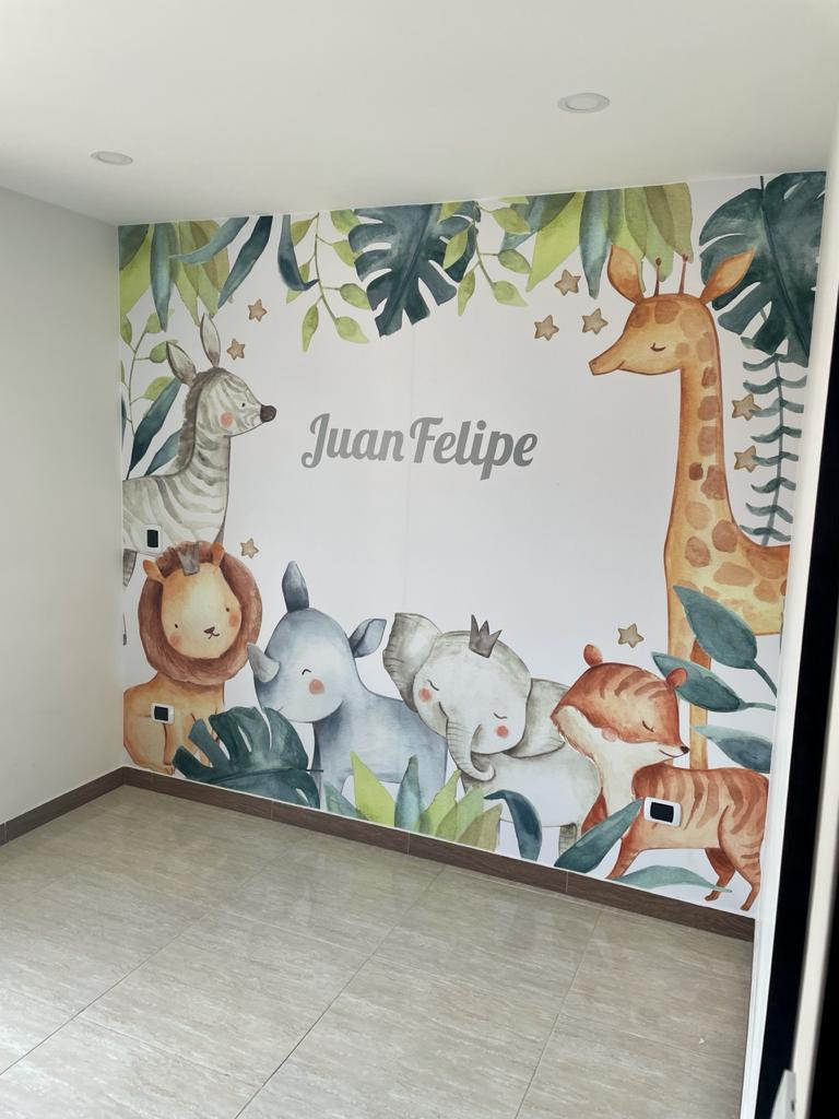 Mural Safari Watercolor(Valor por M2)