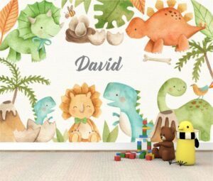 Mural Dino Watercolor