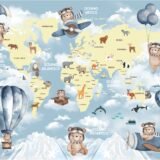 Mural Mapamundi Osos(Valor por M2)