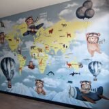 Mural Mapamundi Osos(Valor por M2)