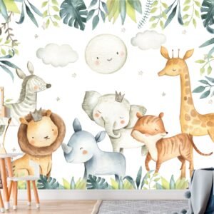 Mural Safari Watercolor 2(Valor por M2)