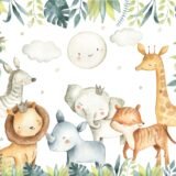 Mural Safari Watercolor 2(Valor por M2)