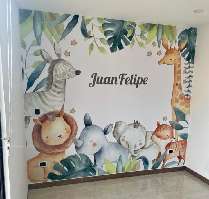 Mural Safari Watercolor(Valor por M2)